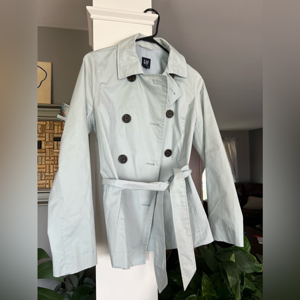 Vintage Gap (circa 2005) Double Breasted Coat- Baby Blue